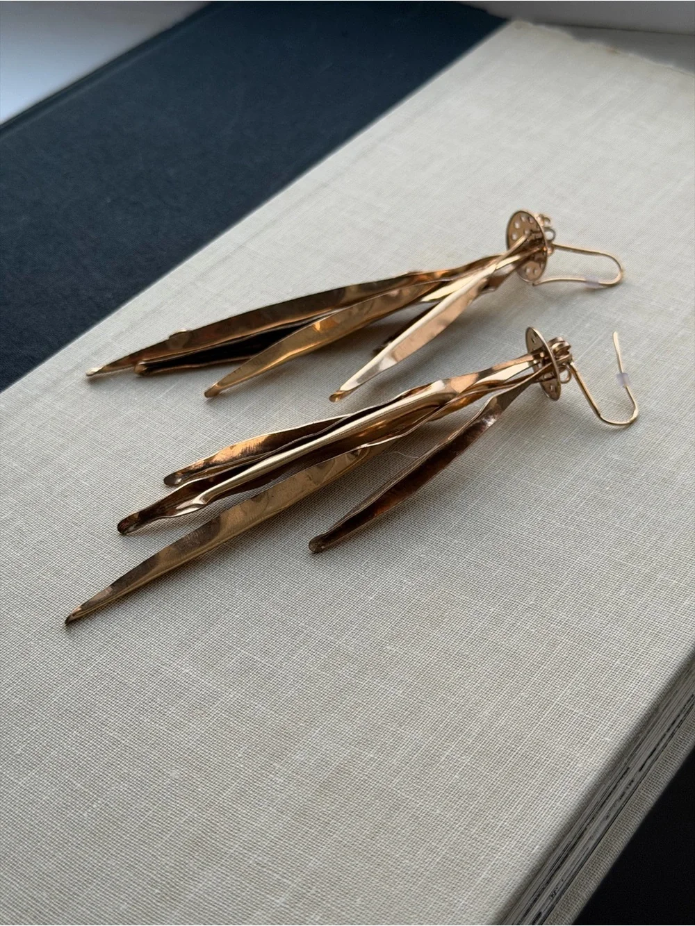 Tory Burch Brass Leaf Earrings